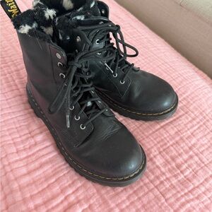 Dr. Martens Black Leather Combat Boots